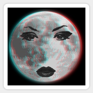 The Lady in the Moon Sticker